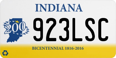 IN license plate 923LSC