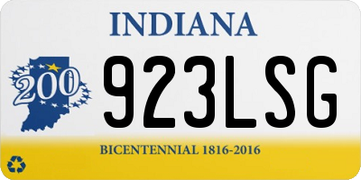 IN license plate 923LSG