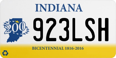 IN license plate 923LSH