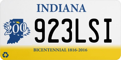 IN license plate 923LSI