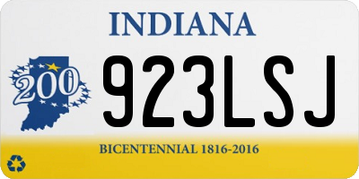 IN license plate 923LSJ