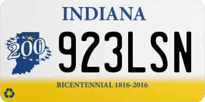 IN license plate 923LSN