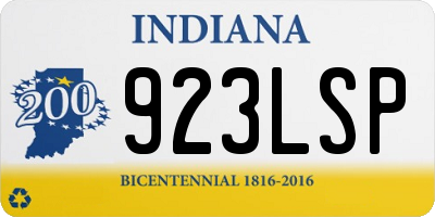 IN license plate 923LSP