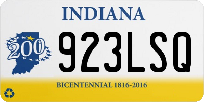 IN license plate 923LSQ