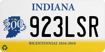 IN license plate 923LSR