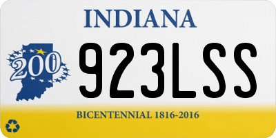 IN license plate 923LSS