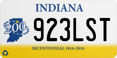 IN license plate 923LST
