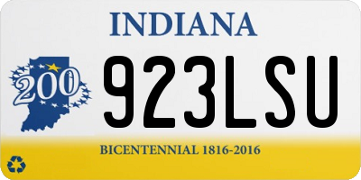IN license plate 923LSU