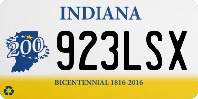 IN license plate 923LSX