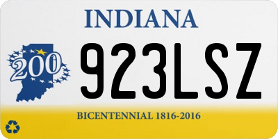 IN license plate 923LSZ