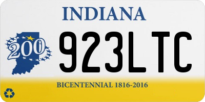 IN license plate 923LTC