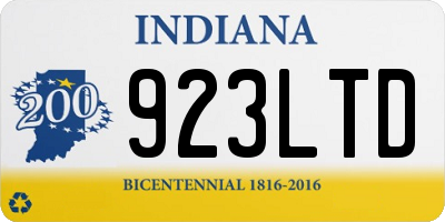 IN license plate 923LTD