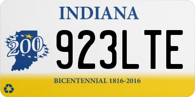 IN license plate 923LTE