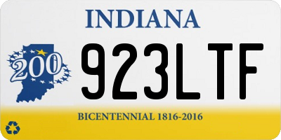 IN license plate 923LTF