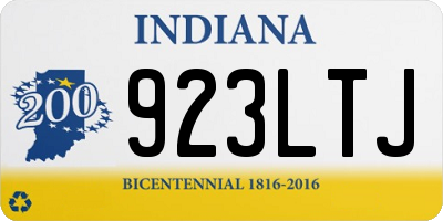 IN license plate 923LTJ