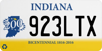 IN license plate 923LTX