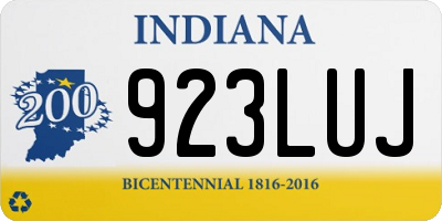 IN license plate 923LUJ