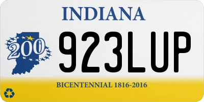 IN license plate 923LUP