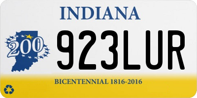 IN license plate 923LUR