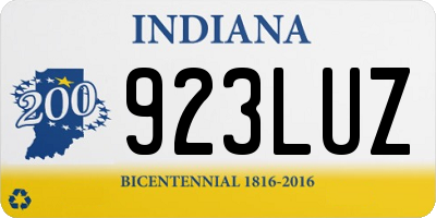 IN license plate 923LUZ