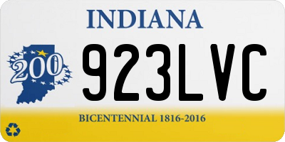 IN license plate 923LVC