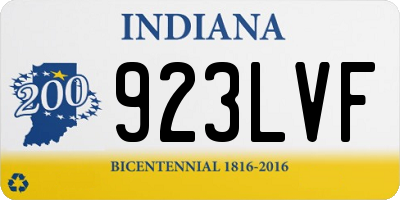 IN license plate 923LVF
