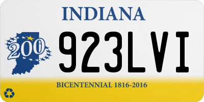 IN license plate 923LVI