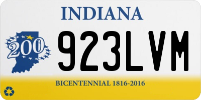 IN license plate 923LVM