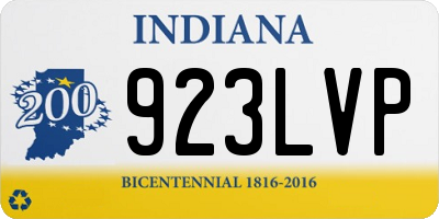 IN license plate 923LVP