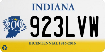 IN license plate 923LVW