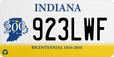 IN license plate 923LWF