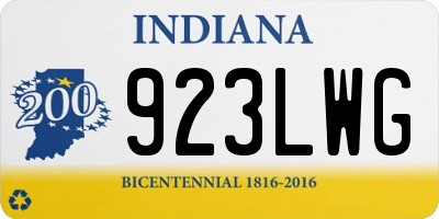 IN license plate 923LWG