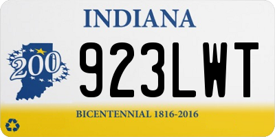 IN license plate 923LWT
