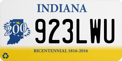 IN license plate 923LWU
