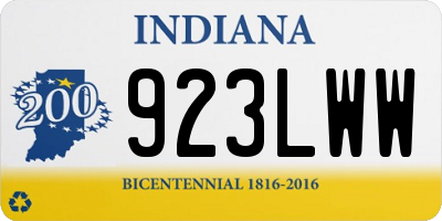 IN license plate 923LWW
