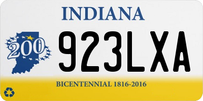 IN license plate 923LXA
