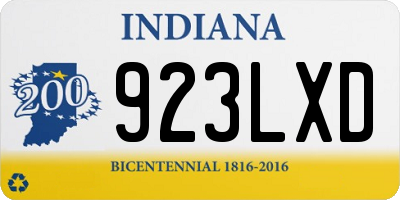 IN license plate 923LXD