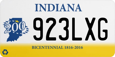 IN license plate 923LXG