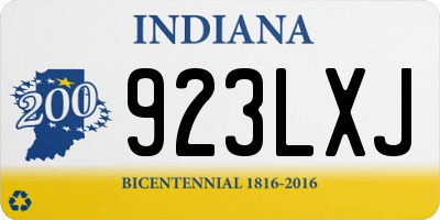 IN license plate 923LXJ