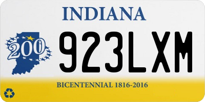 IN license plate 923LXM