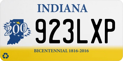 IN license plate 923LXP