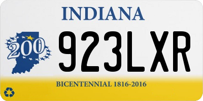 IN license plate 923LXR