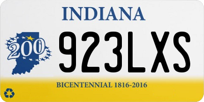 IN license plate 923LXS