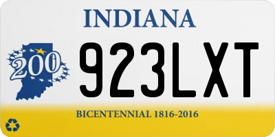 IN license plate 923LXT