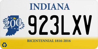 IN license plate 923LXV