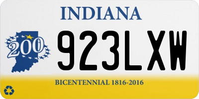 IN license plate 923LXW
