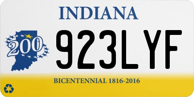 IN license plate 923LYF