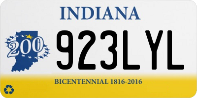 IN license plate 923LYL