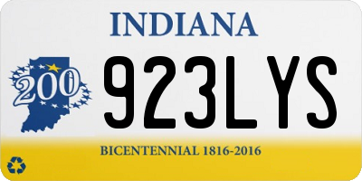 IN license plate 923LYS