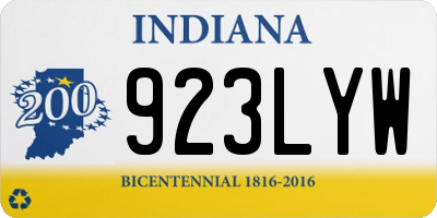 IN license plate 923LYW
